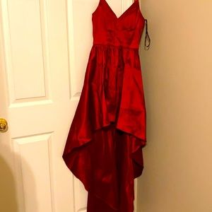 Red wine evening dress